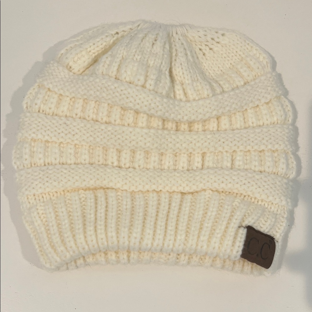 C.C Cream Knit Beanie